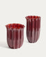 Vaso Cerine in vetro bordeaux 25 cm