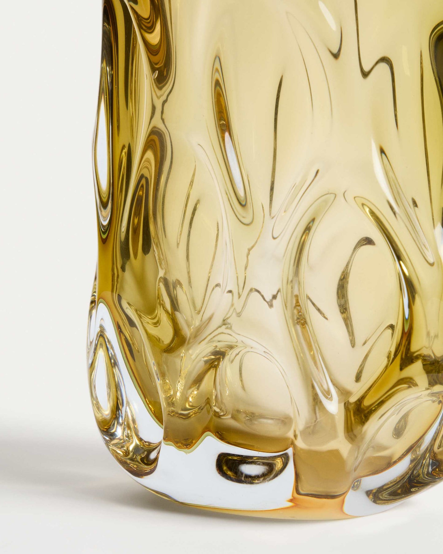 Vaso Sidula in vetro ambrato trasparente, 37 cm