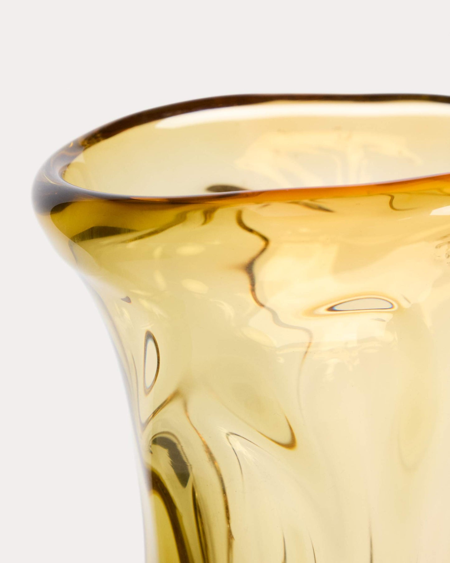 Vaso Sidula in vetro ambrato trasparente, 37 cm