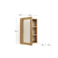 Mobiletto da bagno con specchio Kenta in legno massiccio di teak 50 x 70 cm