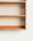 Mobiletto da bagno con specchio Kenta in legno massiccio di teak 50 x 70 cm