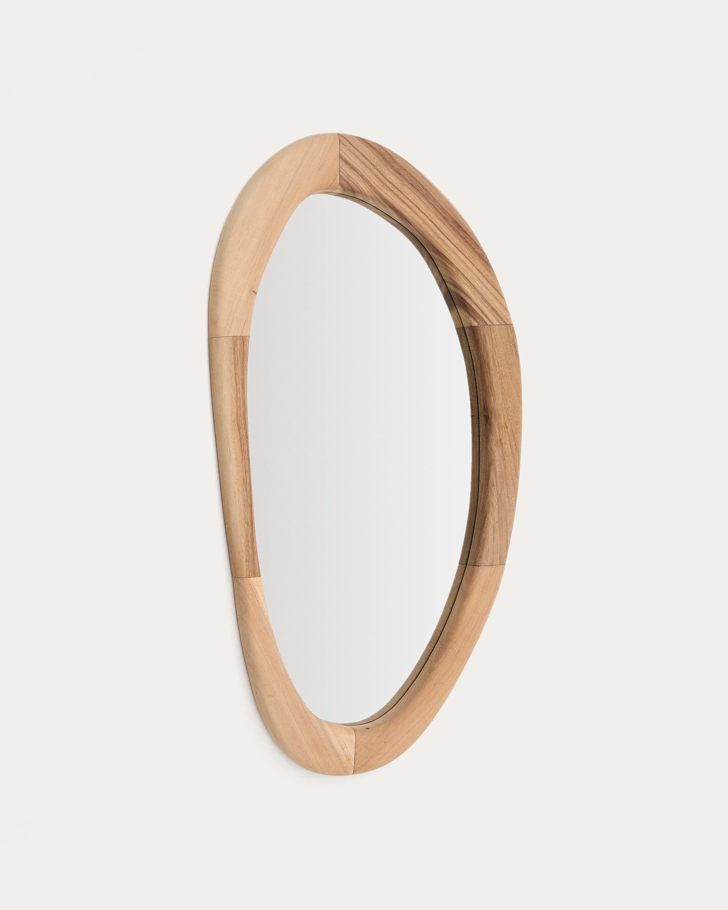 Specchio Selem in legno di mungur con finitura naturale 60 x 107 cm