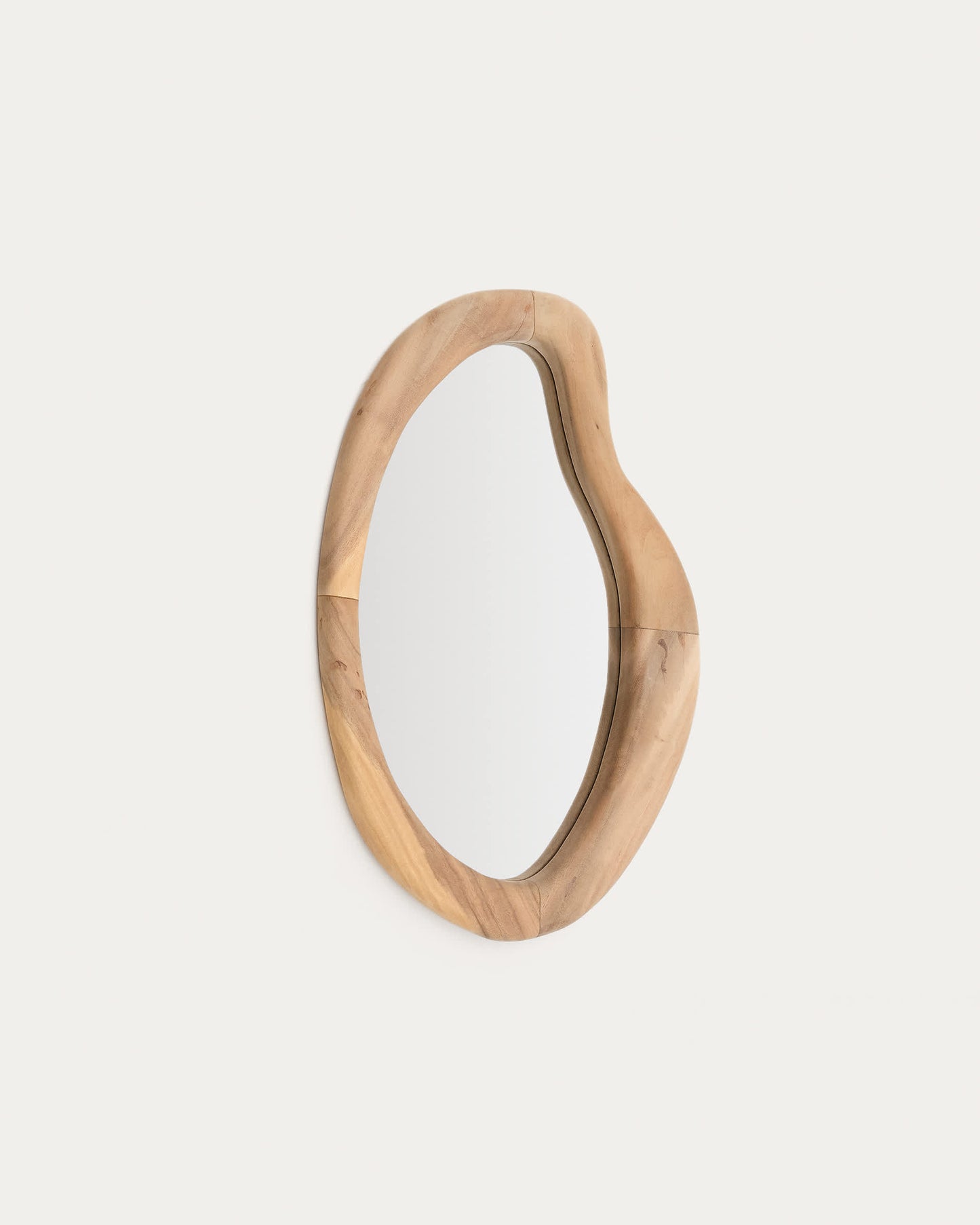 Specchio Selem in legno di mungur con finitura naturale 68 x 44 cm