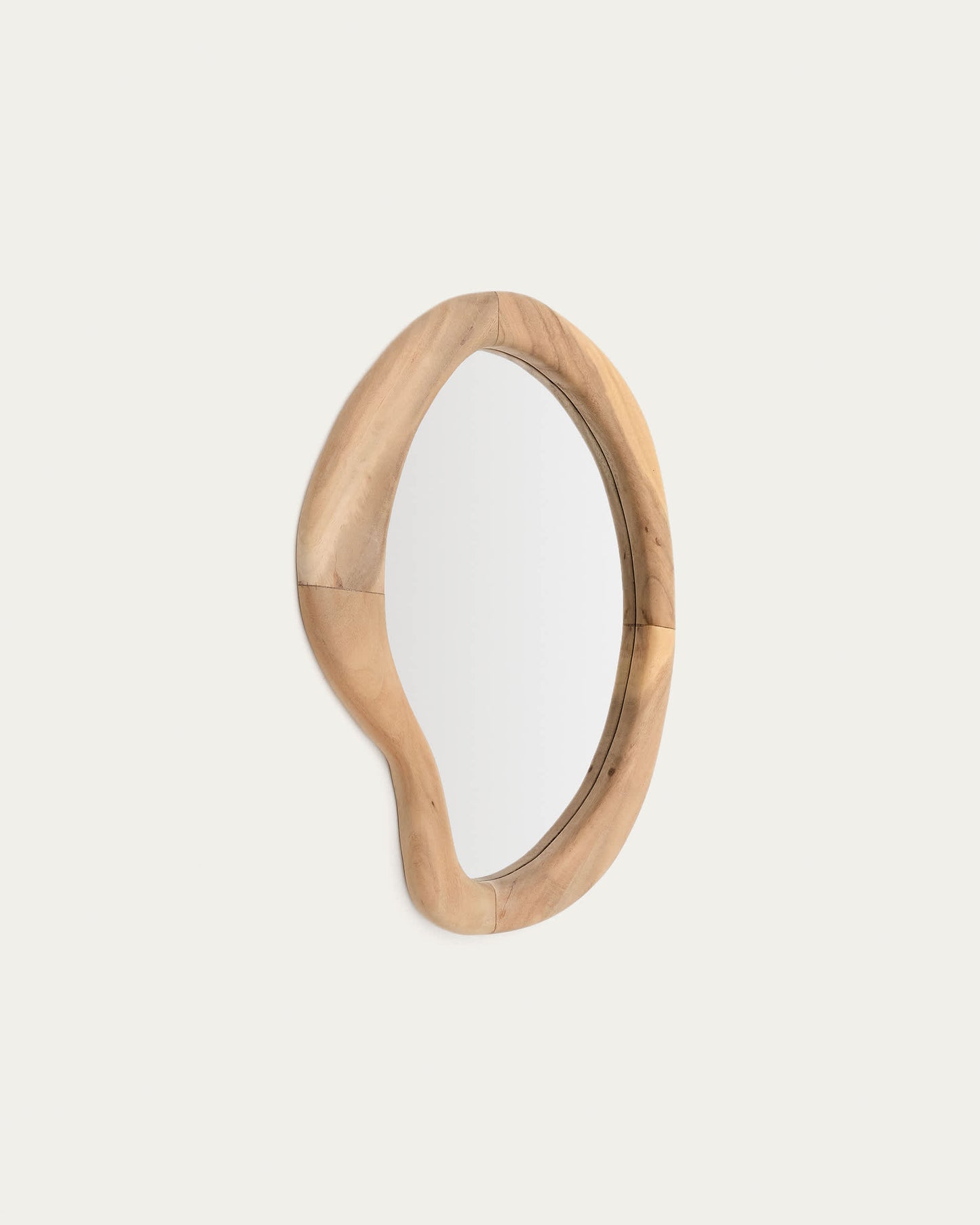 Specchio Selem in legno di mungur con finitura naturale 68 x 44 cm