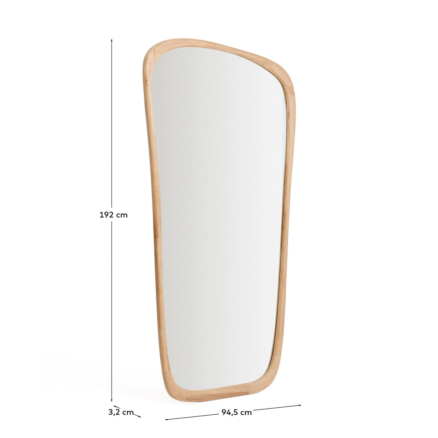 Specchio Alura in legno di teak 94,6 x 192,1 cm