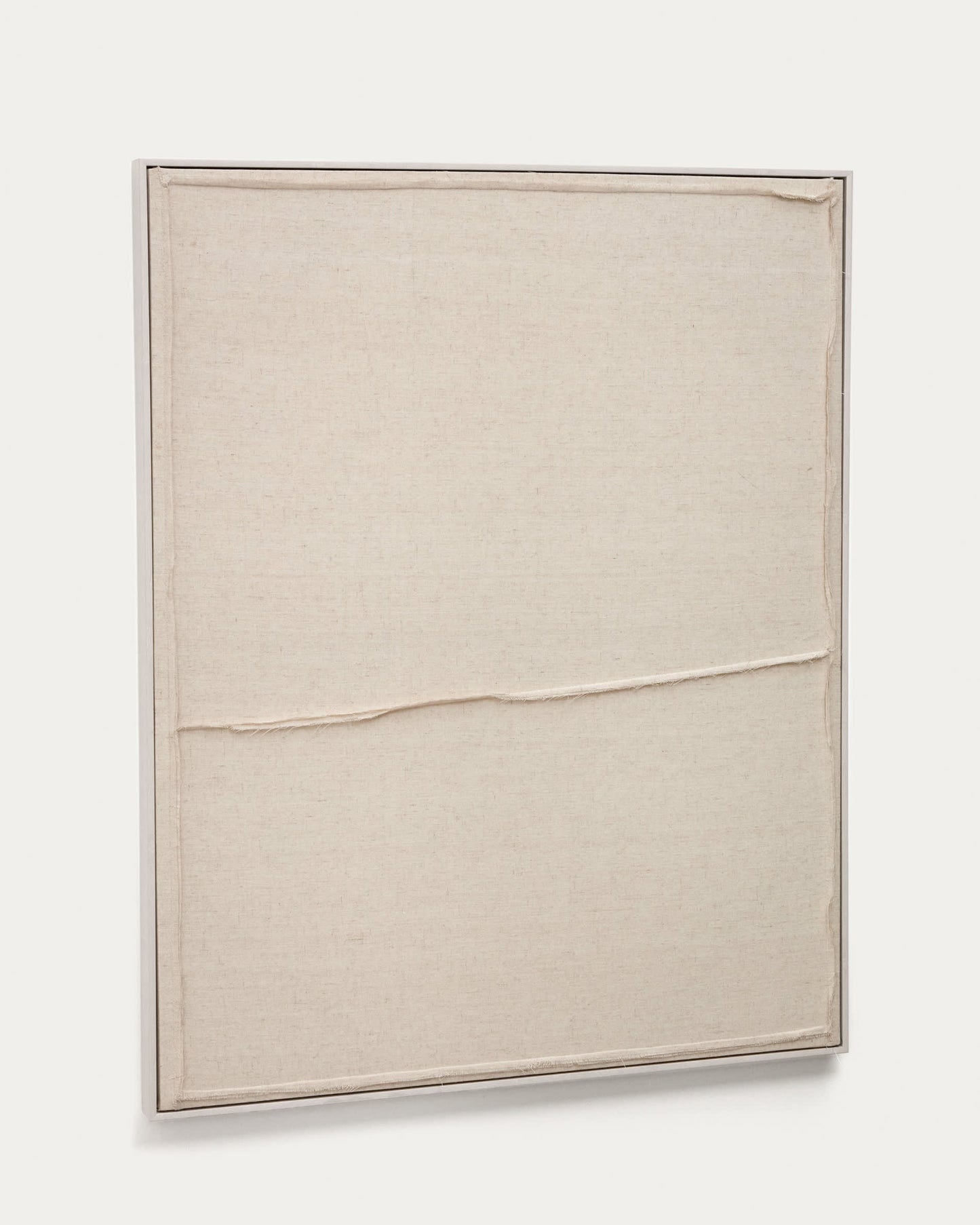 Quadro Maha bianco con linea orizzontale 82 x 102 cm