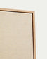 Quadro astratto Salin con riga orizzontale in lino 80 x 100 cm