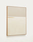Quadro astratto Salin con riga orizzontale in lino 80 x 100 cm