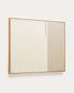 Quadro astratto Salin con riga orizzontale in lino 80 x 100 cm