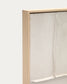 Quadro Klis di lino con forme geometriche bianco 120 x 200 cm