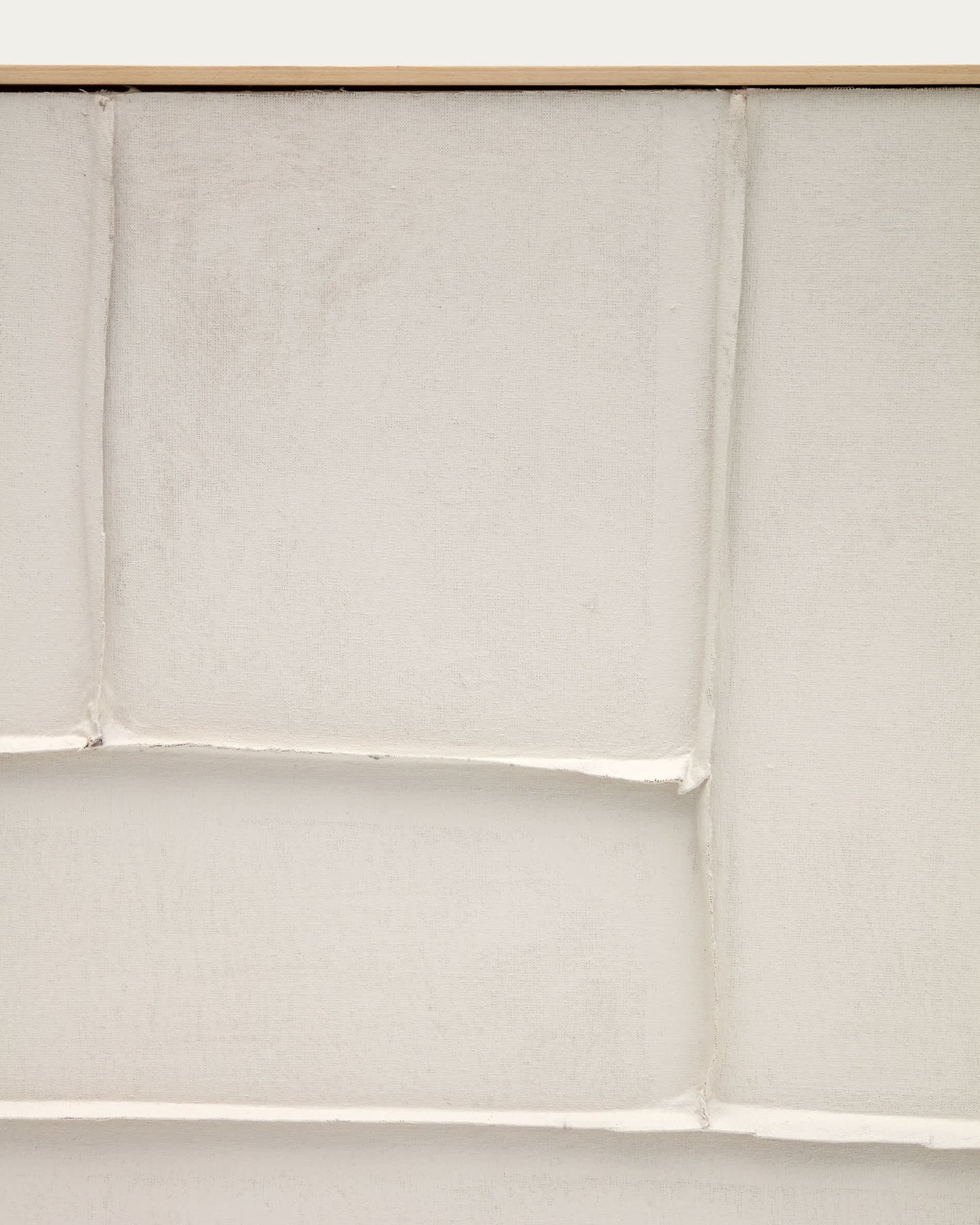 Quadro Klis di lino con forme geometriche bianco 120 x 200 cm