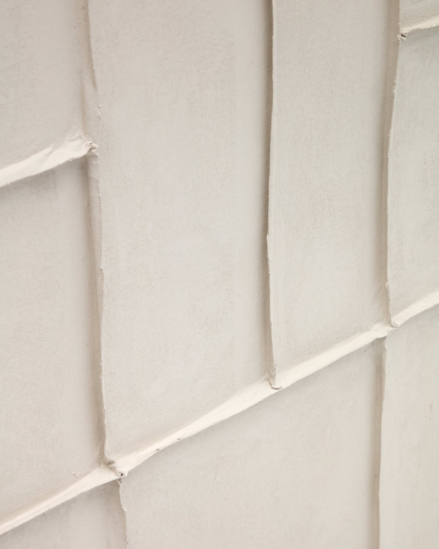Quadro Klis di lino con forme geometriche bianco 120 x 200 cm