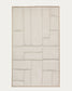 Quadro Klis di lino con forme geometriche bianco 120 x 200 cm