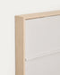 Quadro Klis di lino con forme geometriche bianco 80 x 100 cm