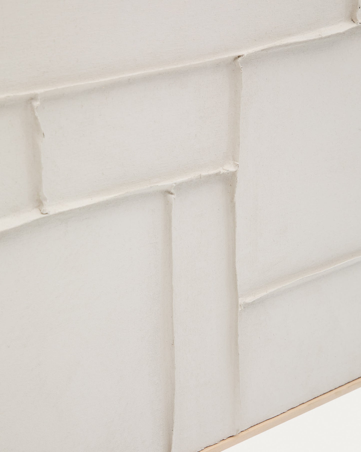 Quadro Klis di lino con forme geometriche bianco 80 x 100 cm