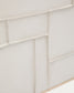 Quadro Klis di lino con forme geometriche bianco 80 x 100 cm