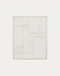 Quadro Klis di lino con forme geometriche bianco 80 x 100 cm