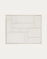 Quadro Klis di lino con forme geometriche bianco 80 x 100 cm