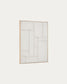 Quadro Klis di lino con forme geometriche bianco 80 x 100 cm