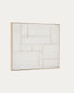 Quadro Klis di lino con forme geometriche bianco 80 x 100 cm
