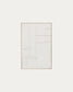 Quadro Klis di lino con forme geometriche bianco 60 x 90 cm