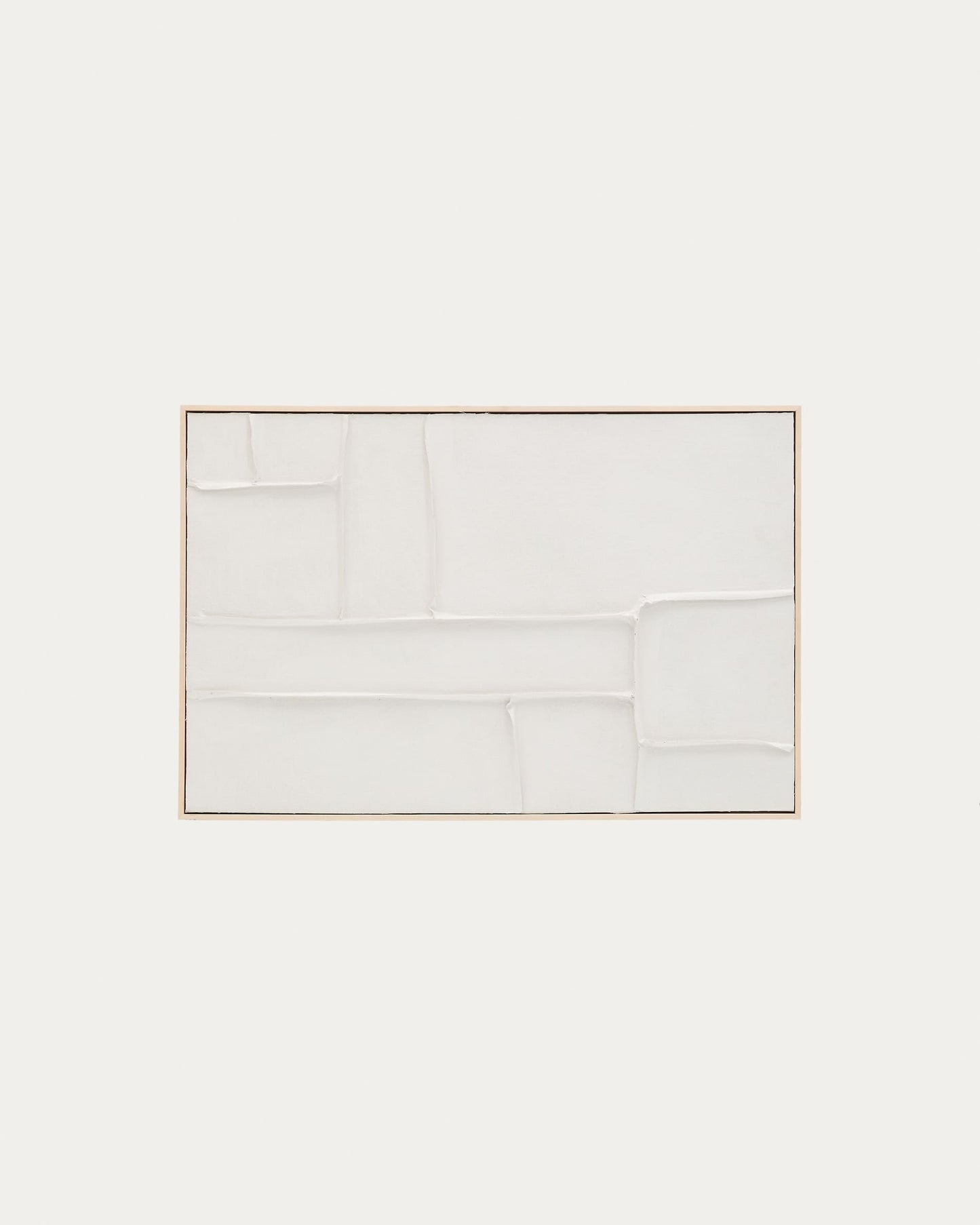 Quadro Klis di lino con forme geometriche bianco 60 x 90 cm