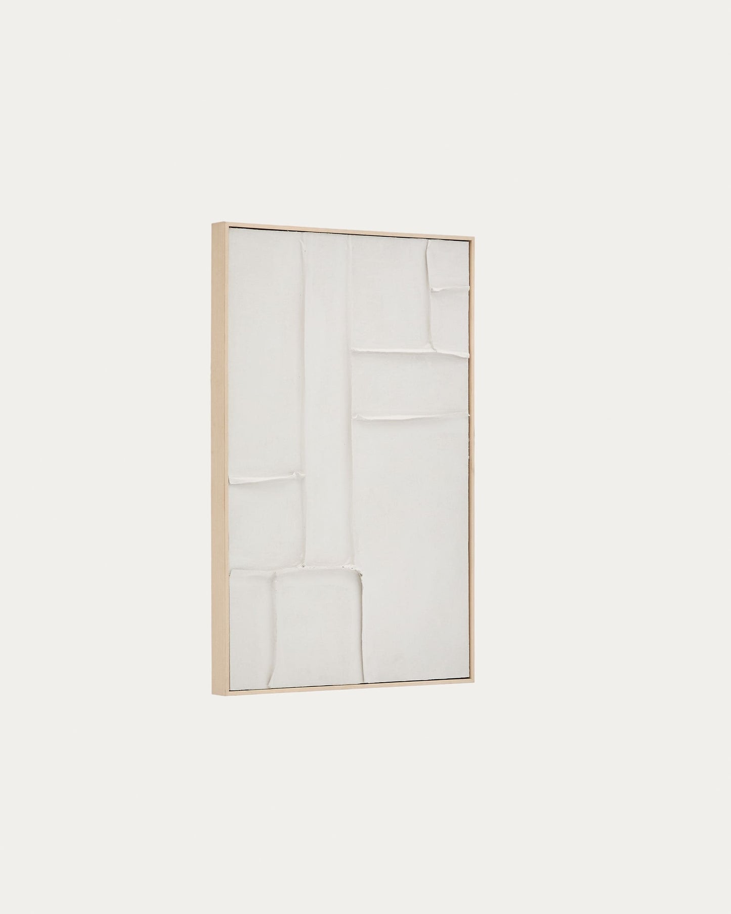 Quadro Klis di lino con forme geometriche bianco 60 x 90 cm