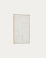 Quadro Klis di lino con forme geometriche bianco 60 x 90 cm