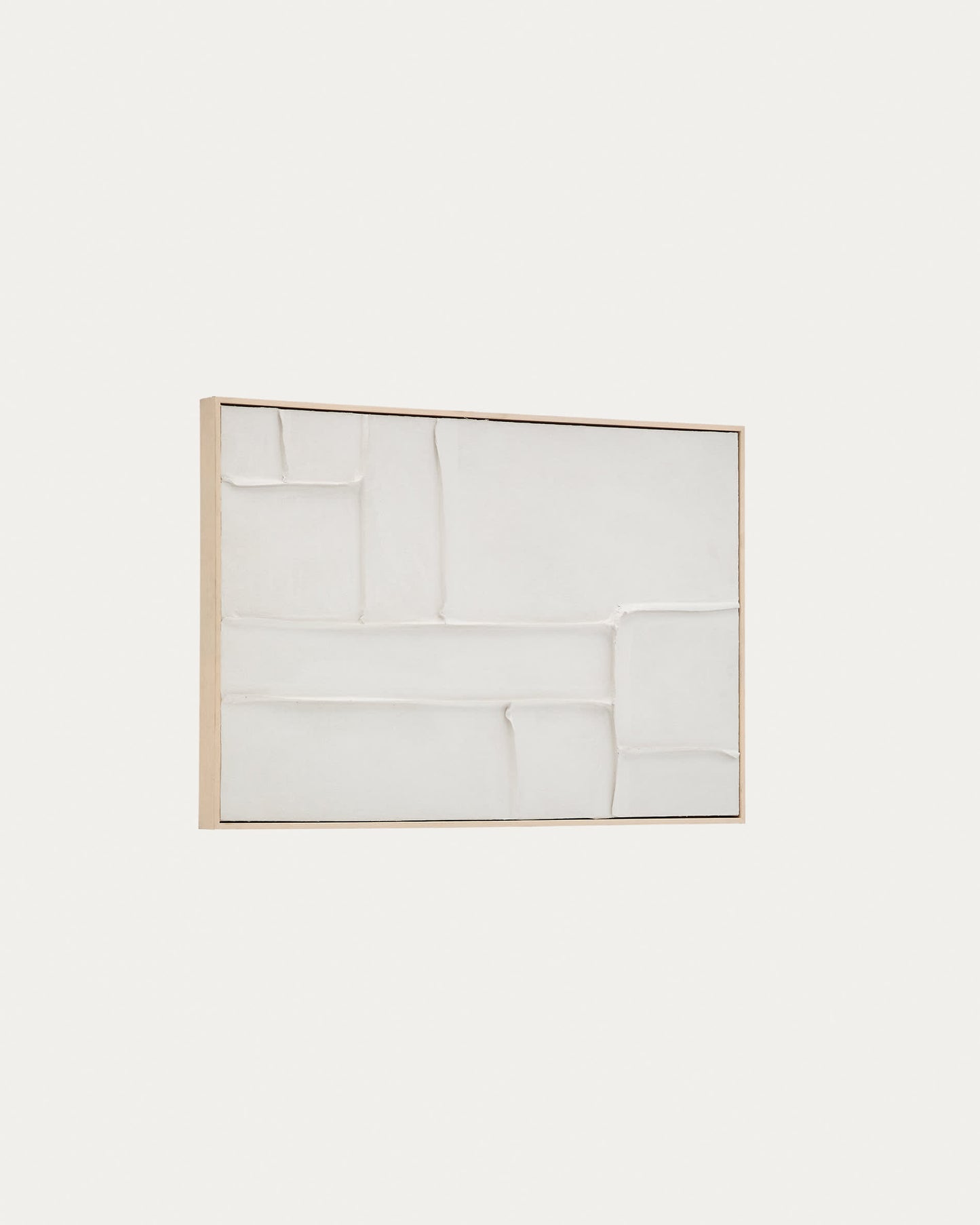 Quadro Klis di lino con forme geometriche bianco 60 x 90 cm