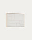 Quadro Klis di lino con forme geometriche bianco 60 x 90 cm