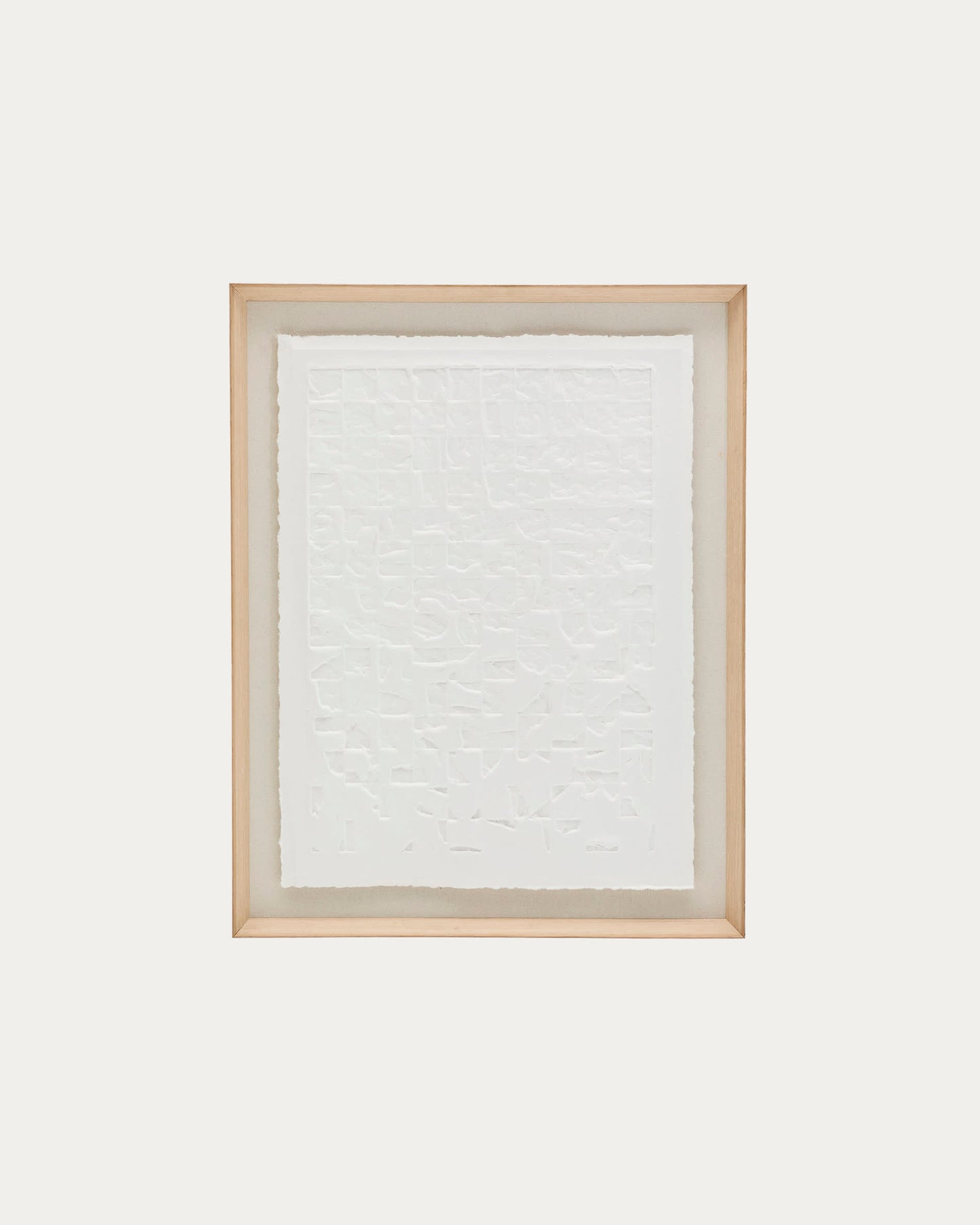 Quadro Annia di cartapesta bianco 90 x 70 cm