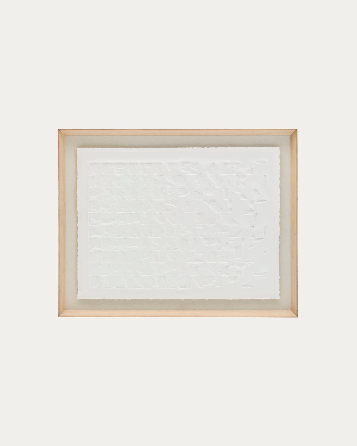 Quadro Annia di cartapesta bianco 90 x 70 cm