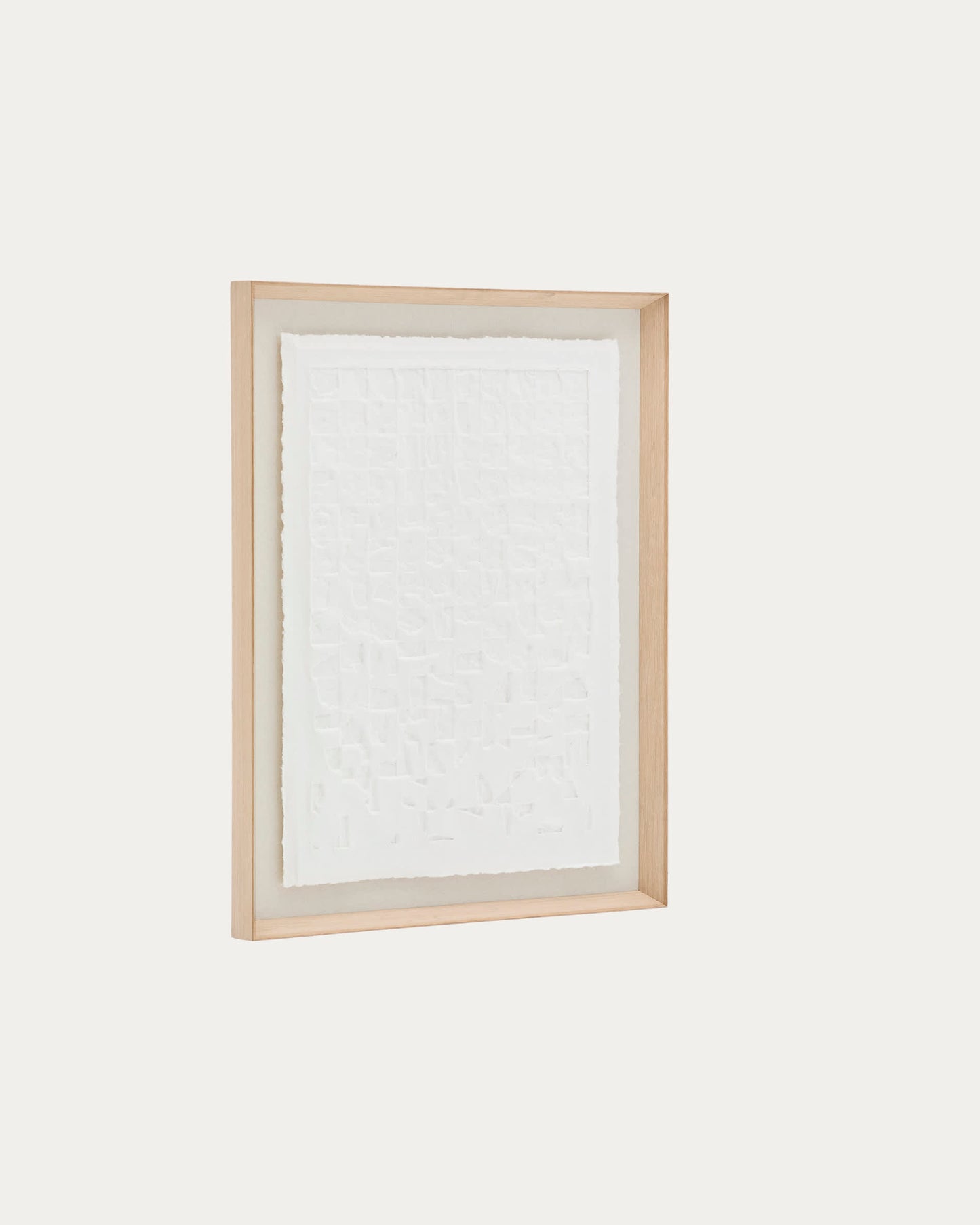 Quadro Annia di cartapesta bianco 90 x 70 cm