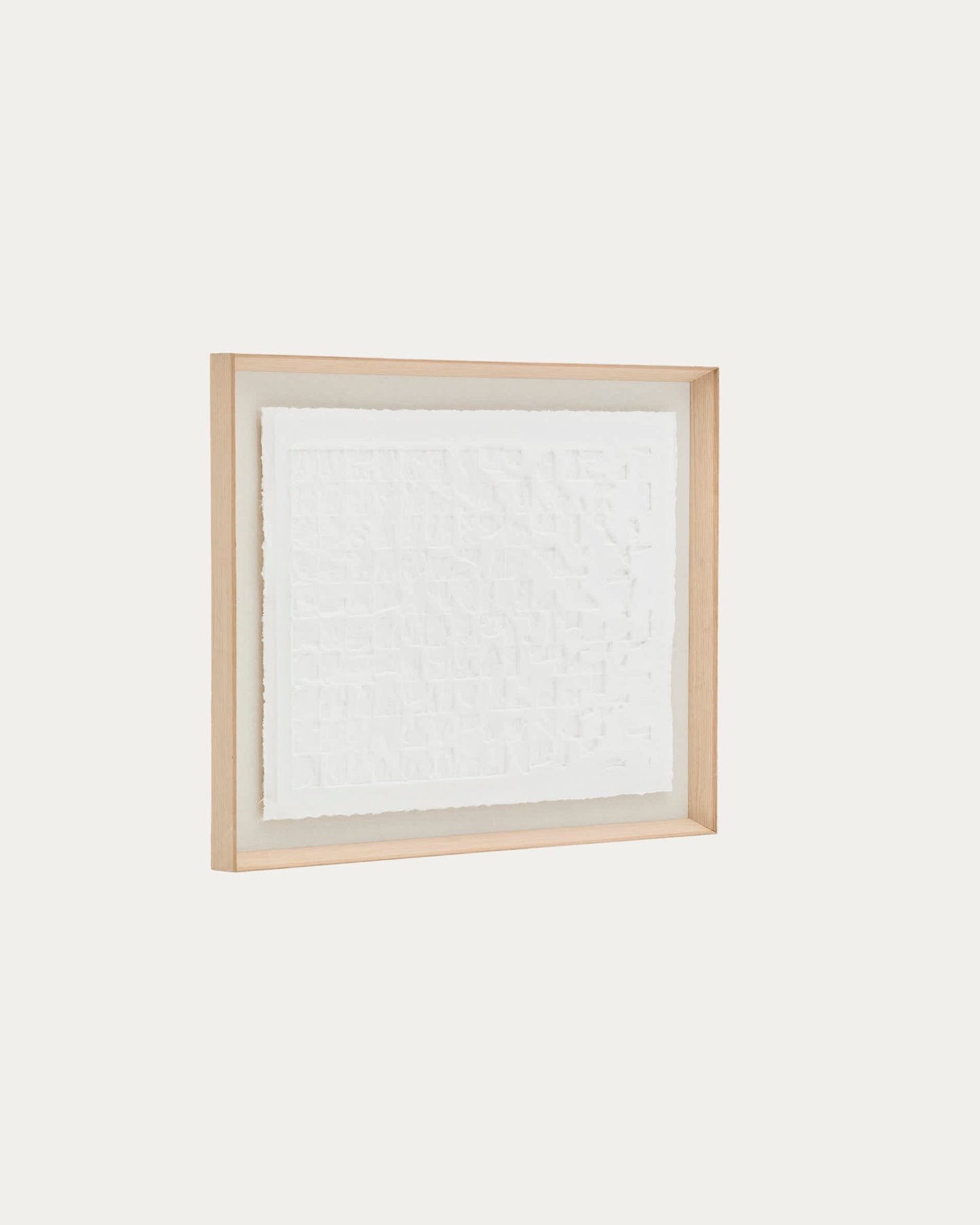 Quadro Annia di cartapesta bianco 90 x 70 cm