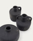 Vasi Sofra set di 3 in terracotta con finitura in nero 6 cm / 7 cm / 10 cm