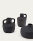 Vasi Sofra set di 3 in terracotta con finitura in nero 6 cm / 7 cm / 10 cm