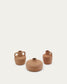 Set Sofra di 3 vasi in terracotta 6 cm / 7 cm / 10 cm
