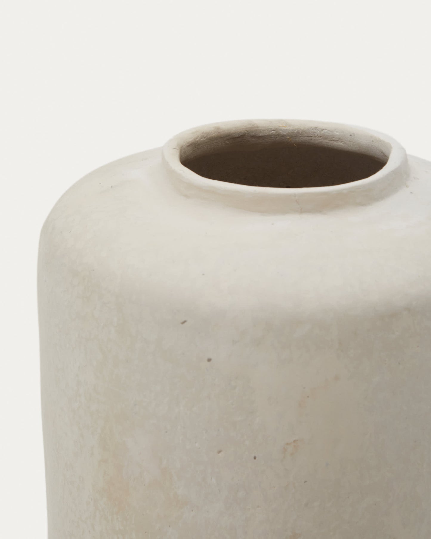 Vaso Serina in cartapesta bianca 34 cm, altezza 55 cm