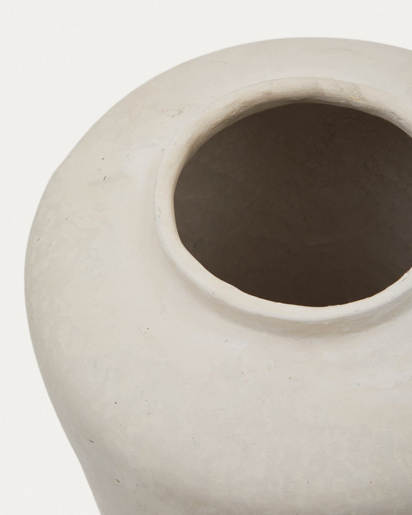 Vaso Serina in cartapesta bianca 34 cm, altezza 55 cm