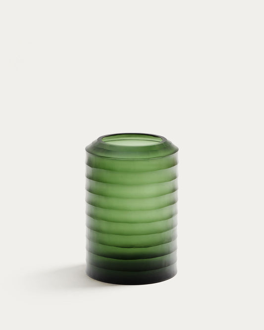 Vaso Bunce in vetro riciclato verde 25 cm