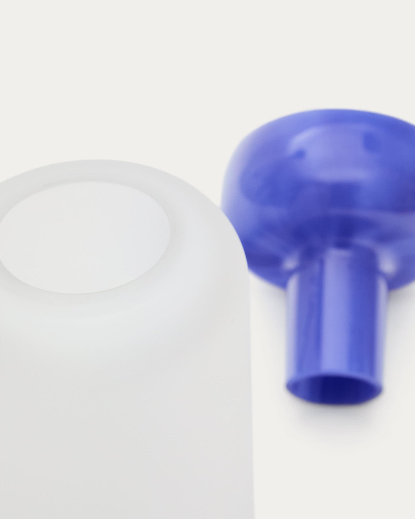 Vaso Kelse in vetro trasparente e blu 30,5 cm