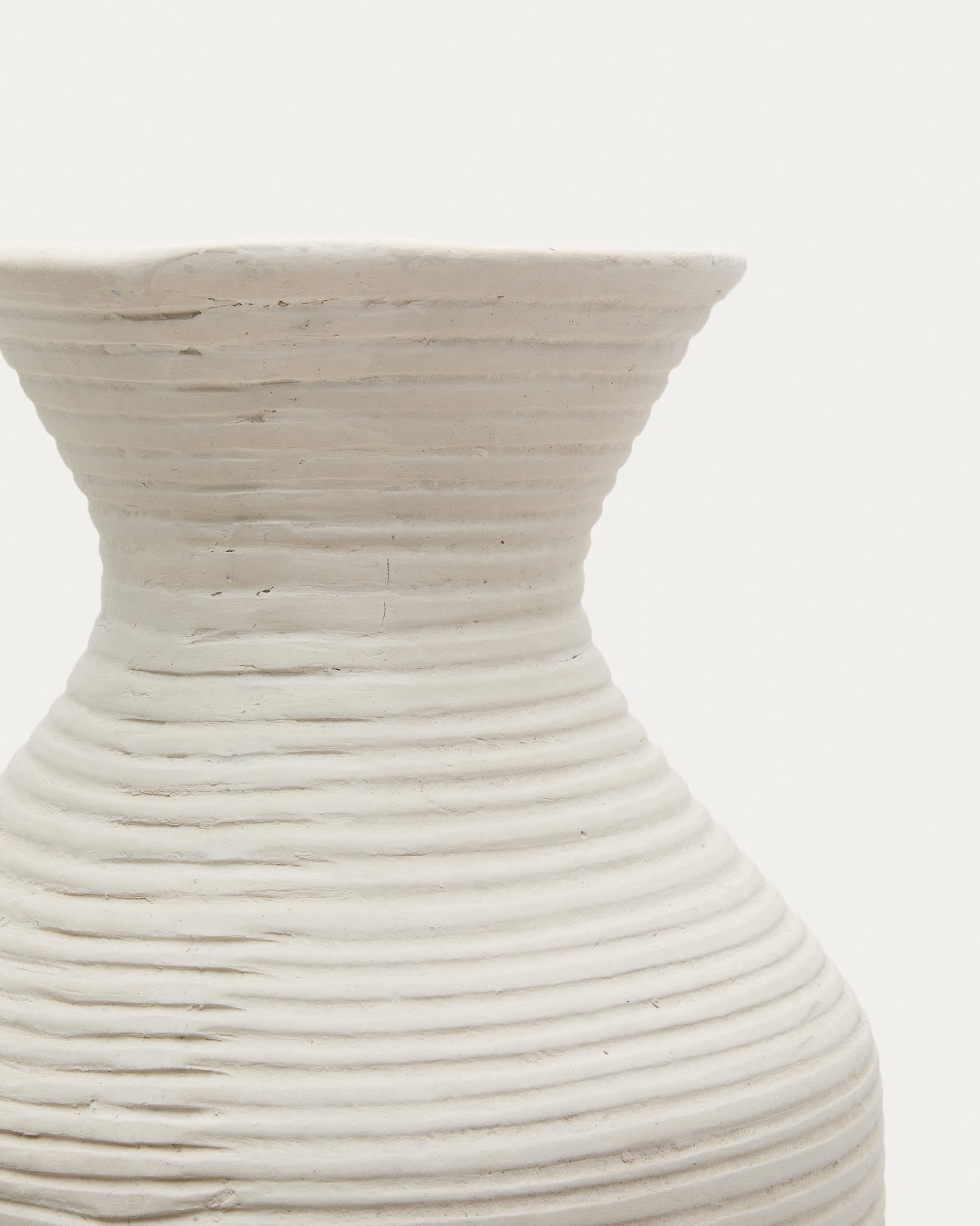 Vaso Pria di cartapesta bianca 72 cm