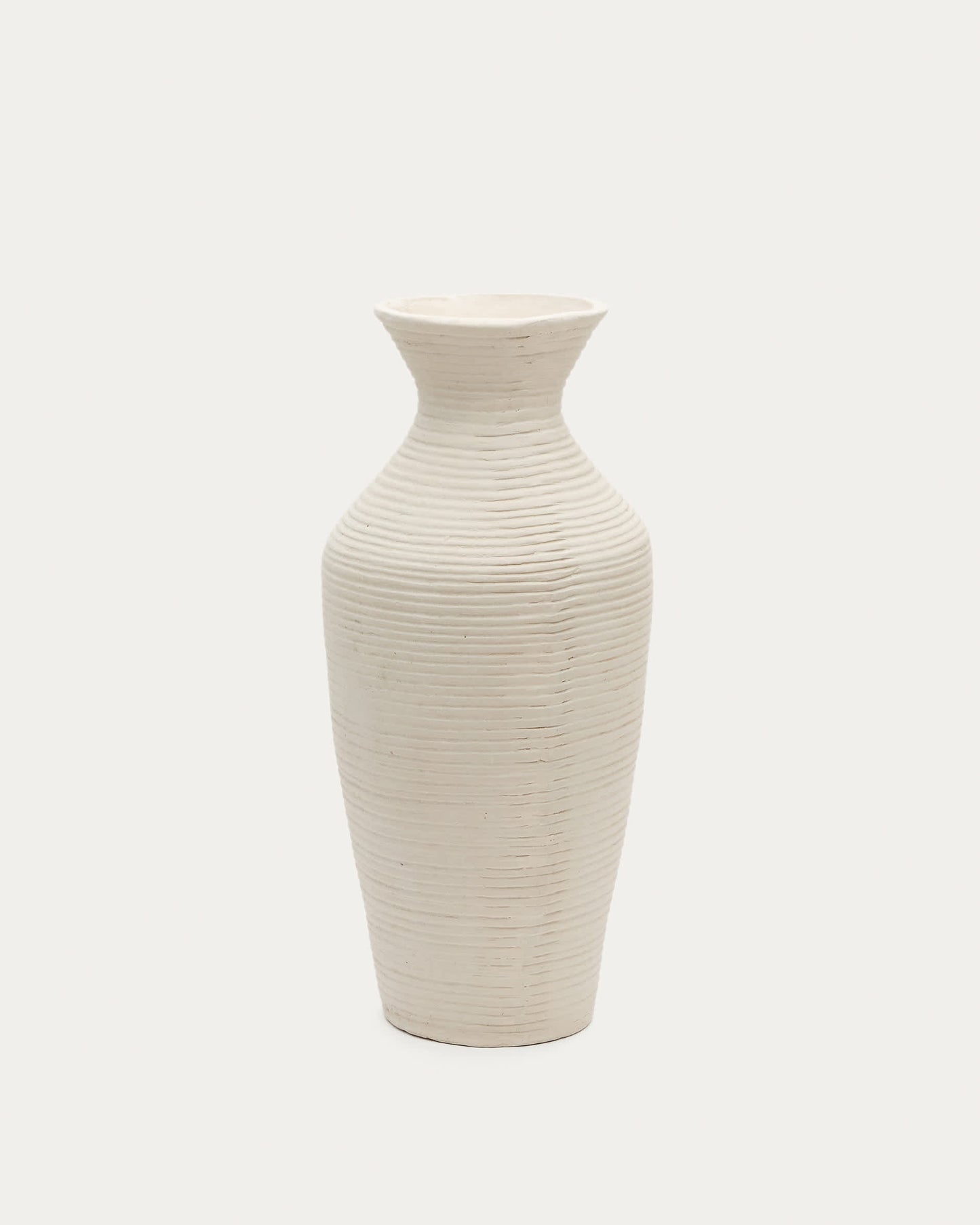 Vaso Pria di cartapesta bianca 72 cm