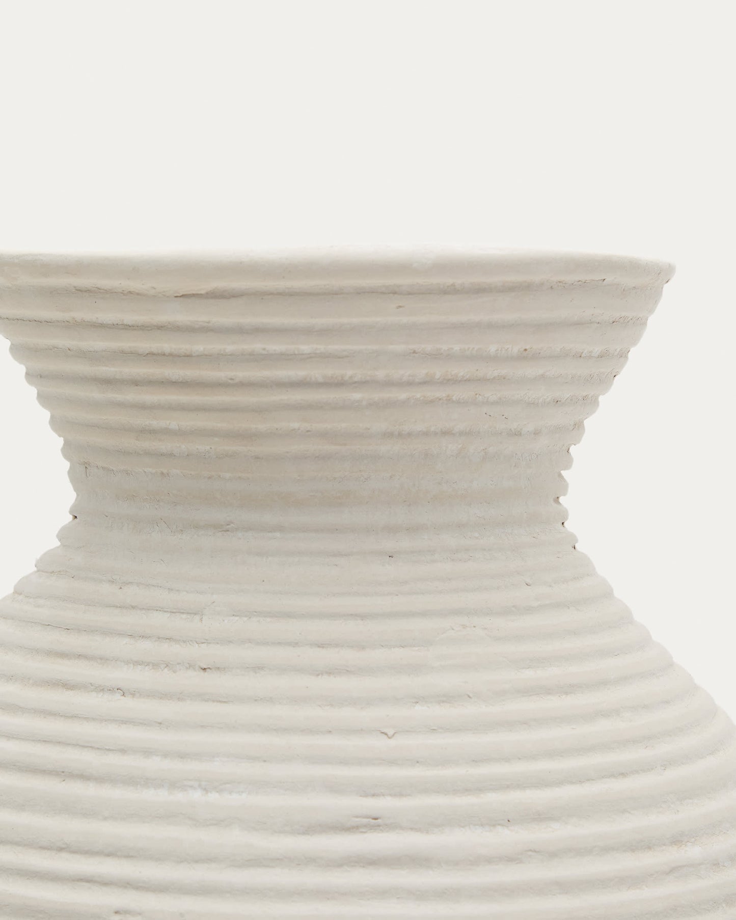 Vaso Pria di cartapesta bianca 51 cm