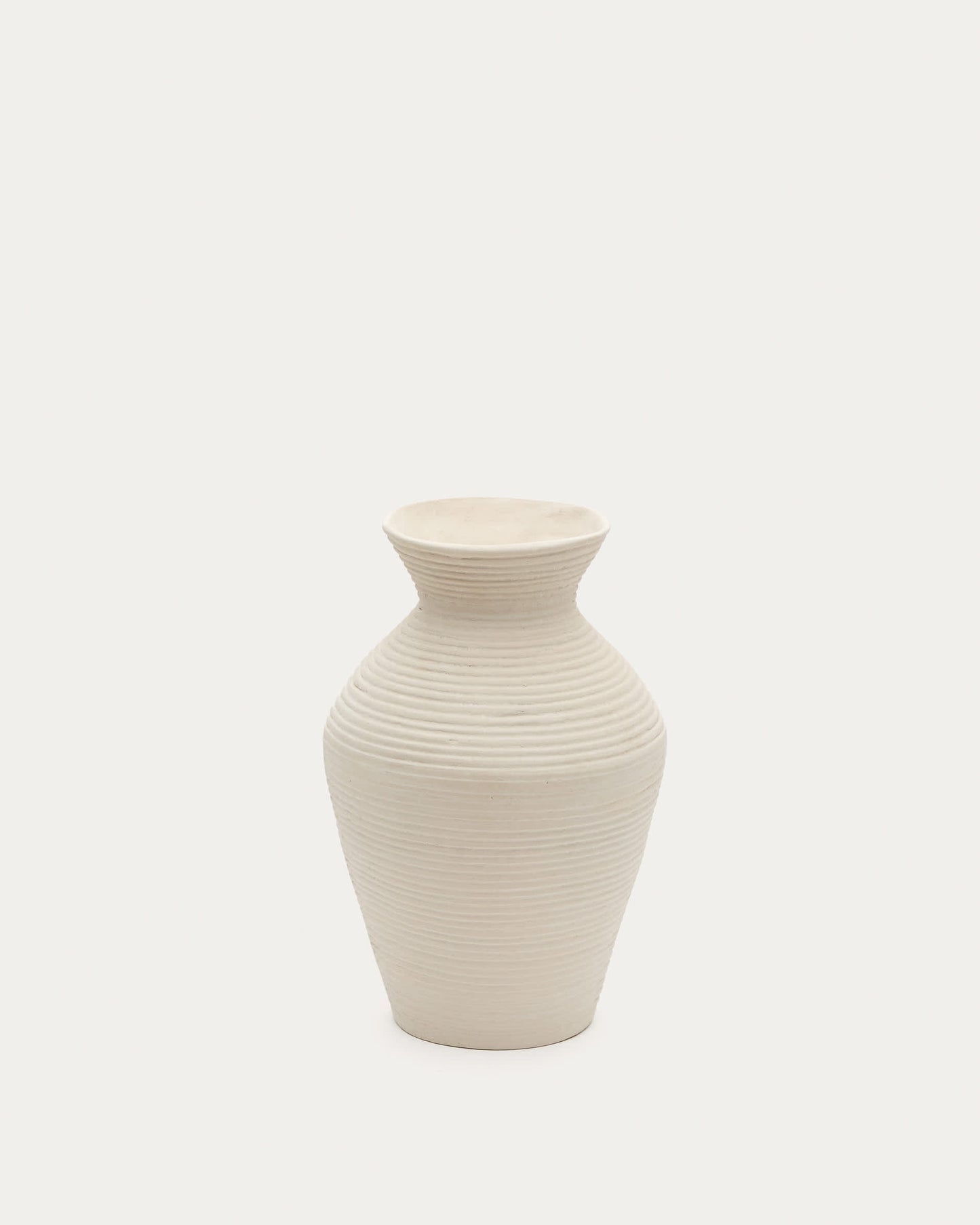 Vaso Pria di cartapesta bianca 51 cm
