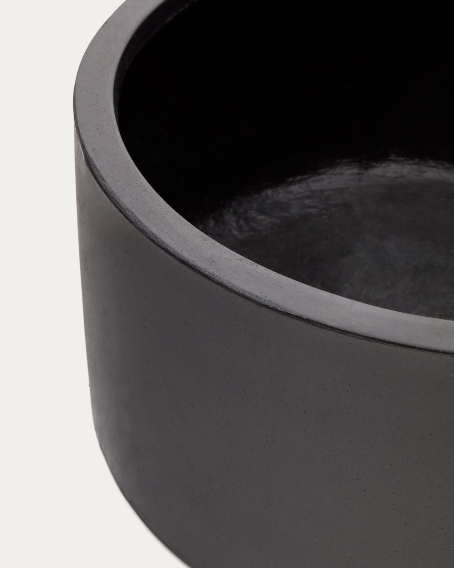 Vaso Aiguablava in cemento nero Ø 62 cm