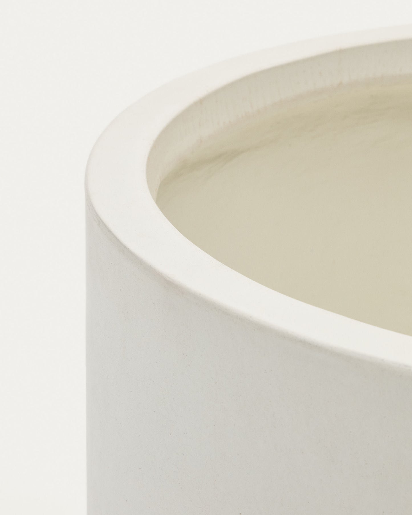 Vaso Aiguablava in cemento bianco Ø 62 cm