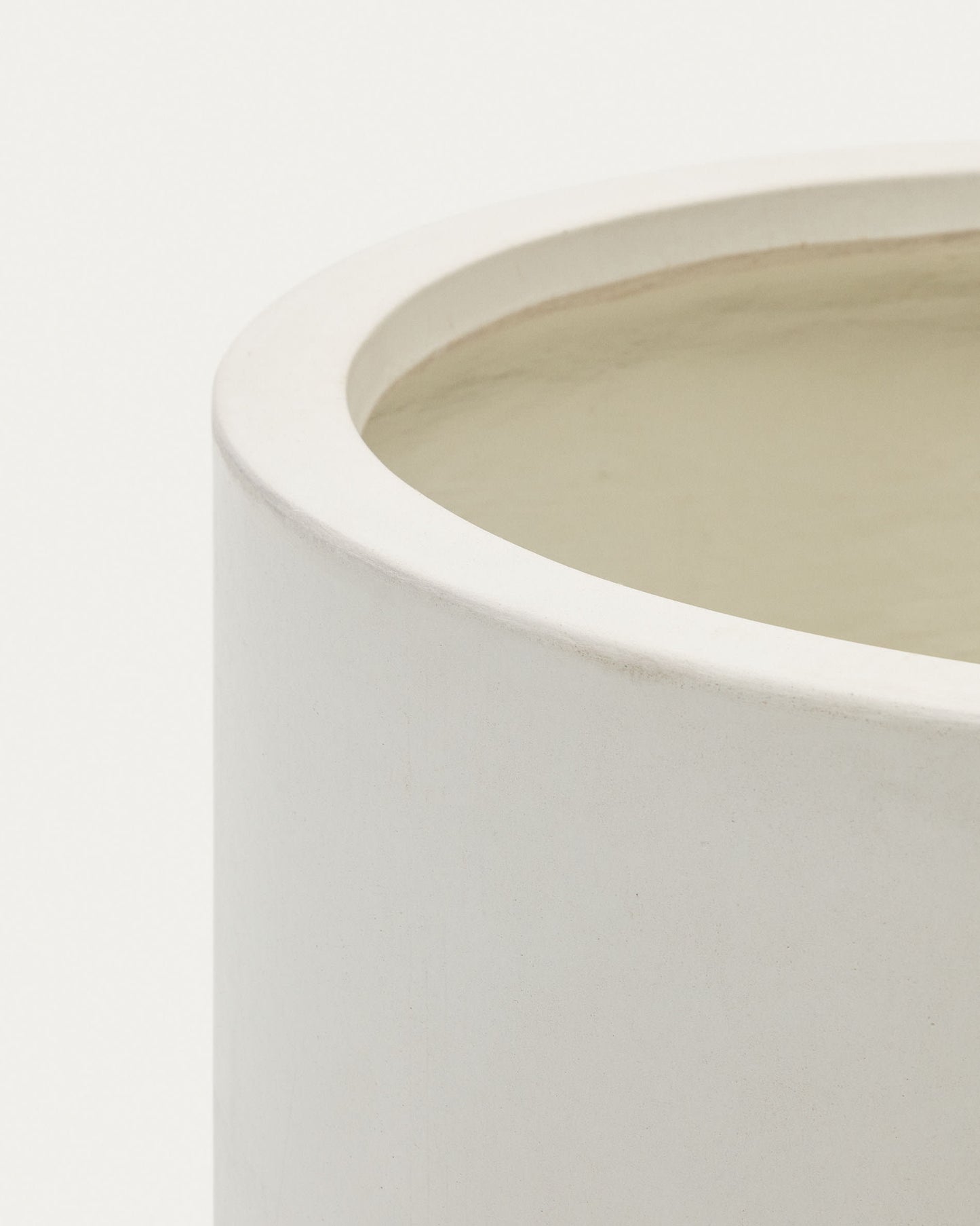 Vaso Aiguablava in cemento bianco Ø 52 cm