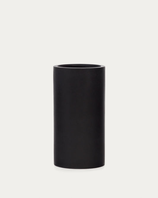 Vaso Aiguablava in cemento nero Ø 42 cm