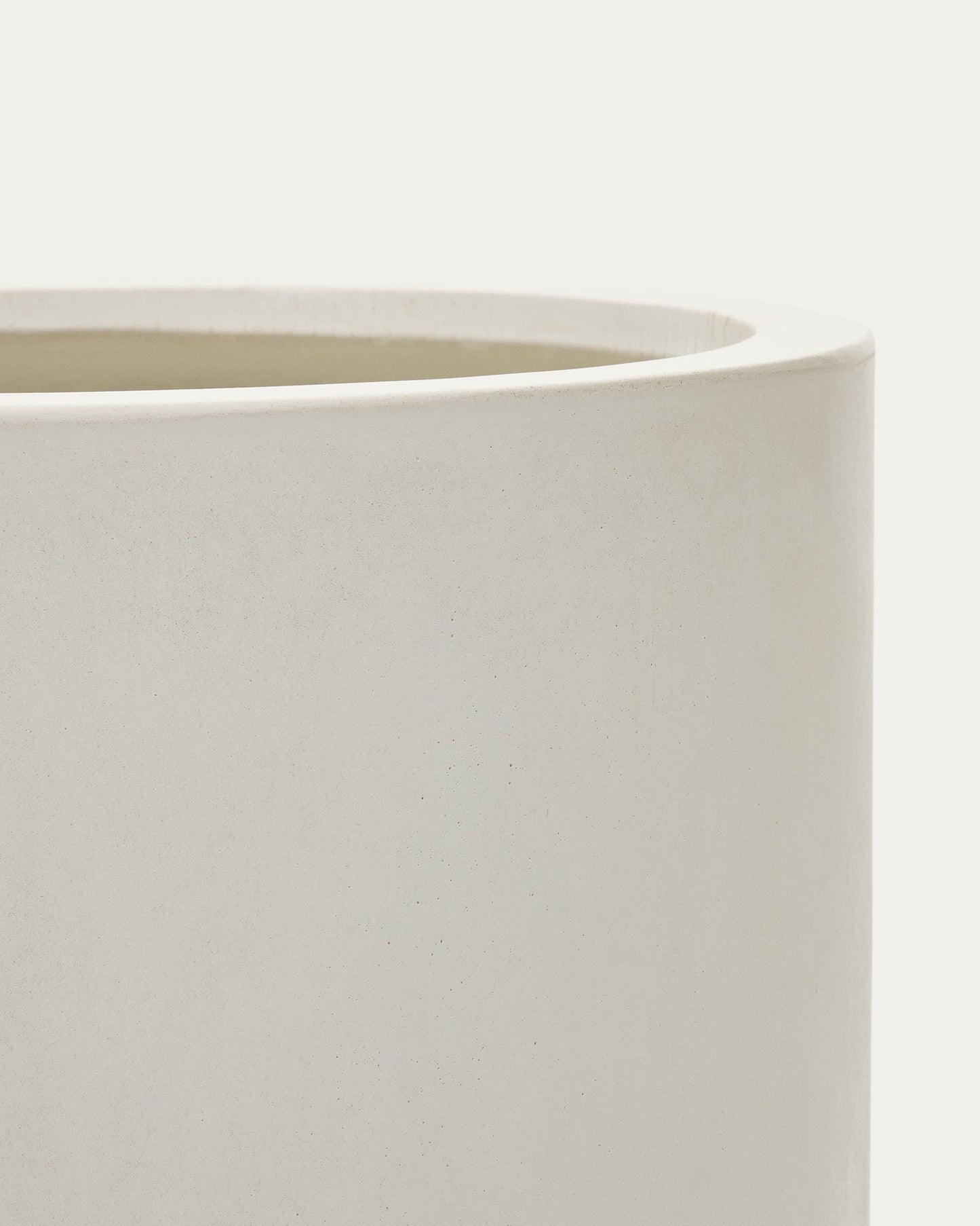 Vaso Aiguablava in cemento bianco Ø 42 cm